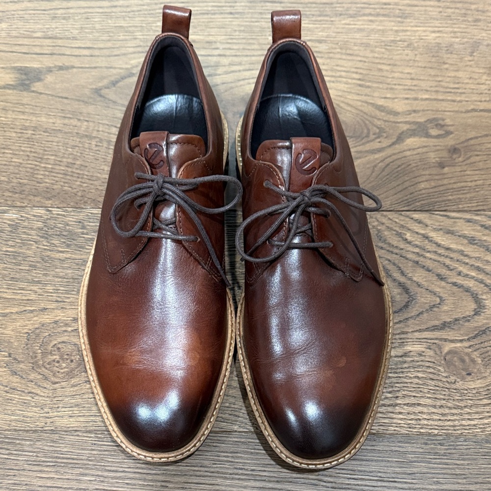 Ecco Men's Brown Leather Dress Shoes